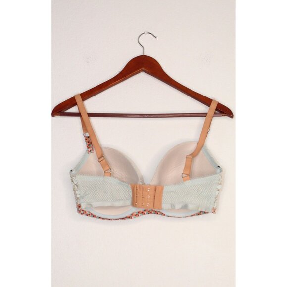 Victoria's Secret Dream Angel Bra 34DDD Green Floral Lace Push Up Padded Unwired - Picture 3 of 13